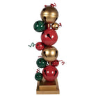 Christmas Decoration Statue 43x40x150 cm Red Green Metal by Clayre & Eef.