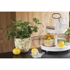 Flowerpot Ø 21x14 cm Yellow Ceramic Lemon Flowerpot Indoor by Clayre & Eef.