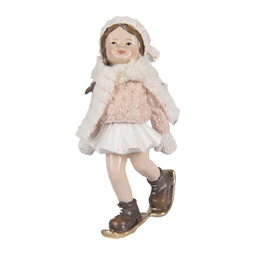 Decoration image child 4x3x10 cm pink plastic by Clayre & Eef.