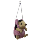 Christmas pendant hedgehog 13x10x17 cm brown pink plastic Christmas bauble by Clayre & Eef.