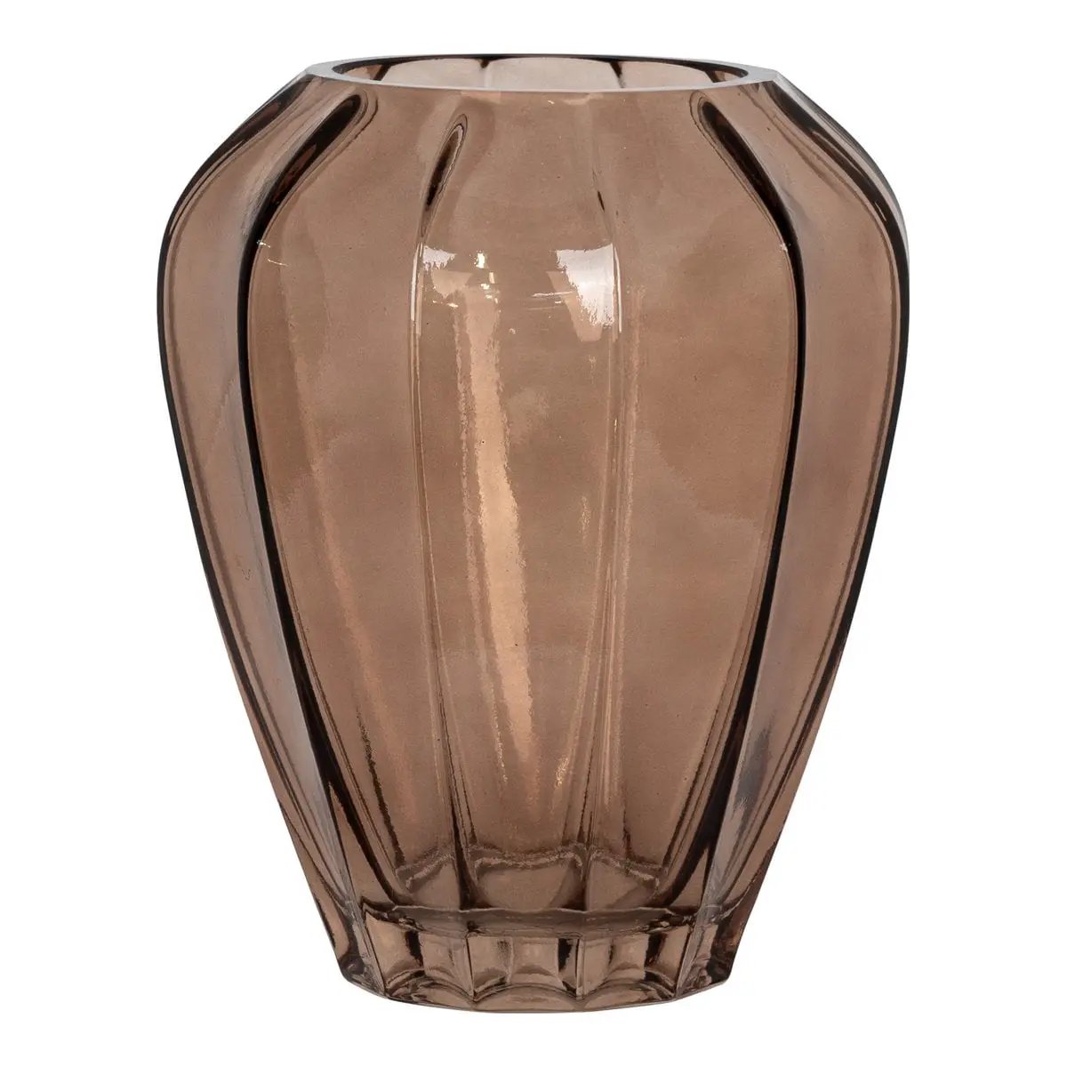 Vase - Brown, Glass, Ø22x29 cm by EMIRELLE