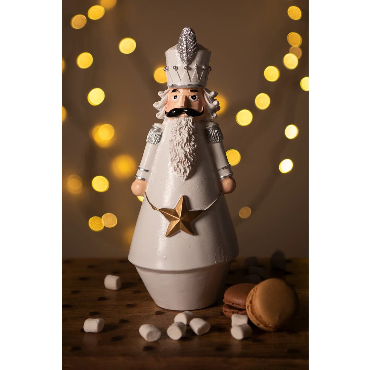 Decoration nutcracker 9x9x24 cm by Clayre & Eef.