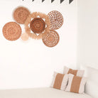 Tropical Wall Decoration Set 6 Mixed Pieces DALUM Boho Decor Handwoven from Natural Materials by Soeji