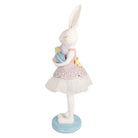Decoration Statue Rabbit 18x17x57 cm White Plastic by Clayre & Eef.