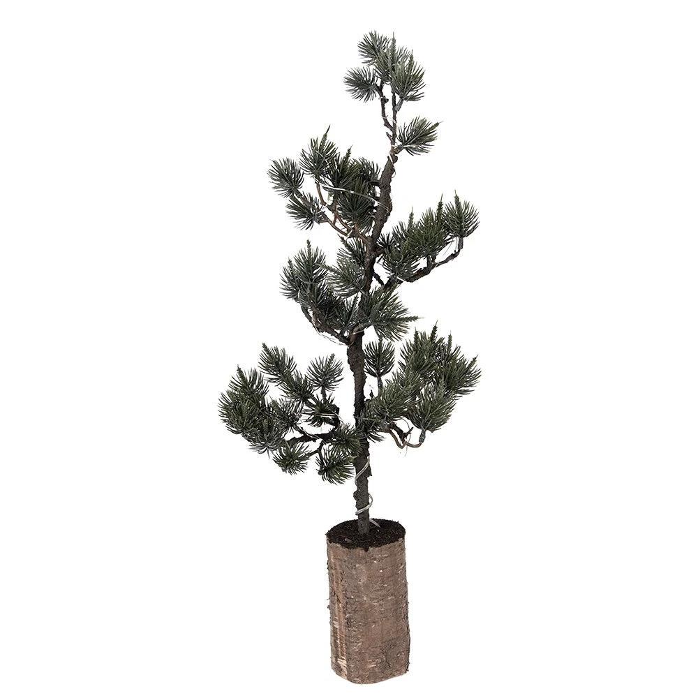 Mini Artificial Christmas Tree 23x23x60 cm / 3xAAA Green Wood by Clayre & Eef.