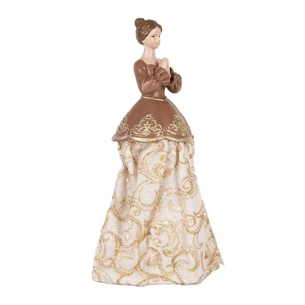 Decoration image woman 8x7x23 cm beige plastic by Clayre & Eef.