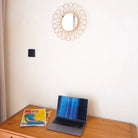 Small Rattan Mirror 38 cm Handmade Boho Wall Mirror DANAU Wall Decoration Round Mirror Decorative Mirror by Soeji