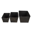Plant holder (3) 26x17x12 / 23x14x10 / 21x11x9 cm by Clayre & Eef.