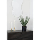 Candle Holder - Gold/Green, Clear, Glass and Metal - Set of 2 by EMIRELLE
