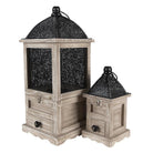 Lantaarn (2) 20x20x53 / 14x14x25 cm by Clayre & Eef.