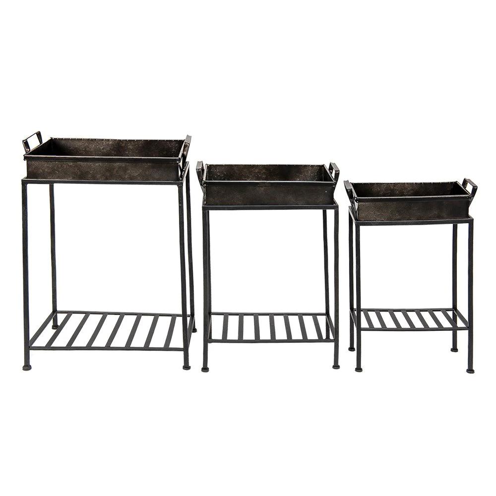 Planthouder staand (3) 47x25x69 / 42x40x63 / 36x16x56 cm by Clayre & Eef.