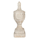 Dekorationsornament 25x25x75 cm, beiges Keramikmaterial von Clayre & Eef.