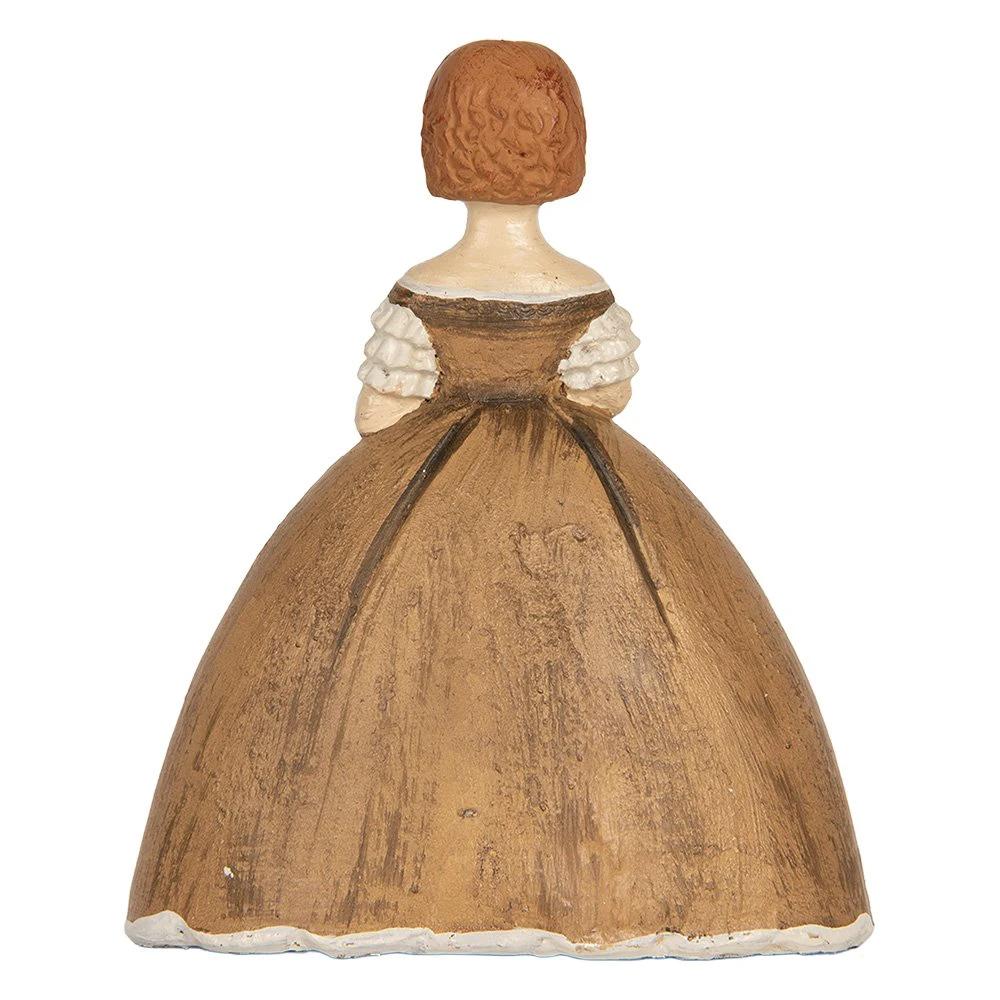 Decoration Statue Woman 16x11x20 cm Brown Plastic by Clayre & Eef.