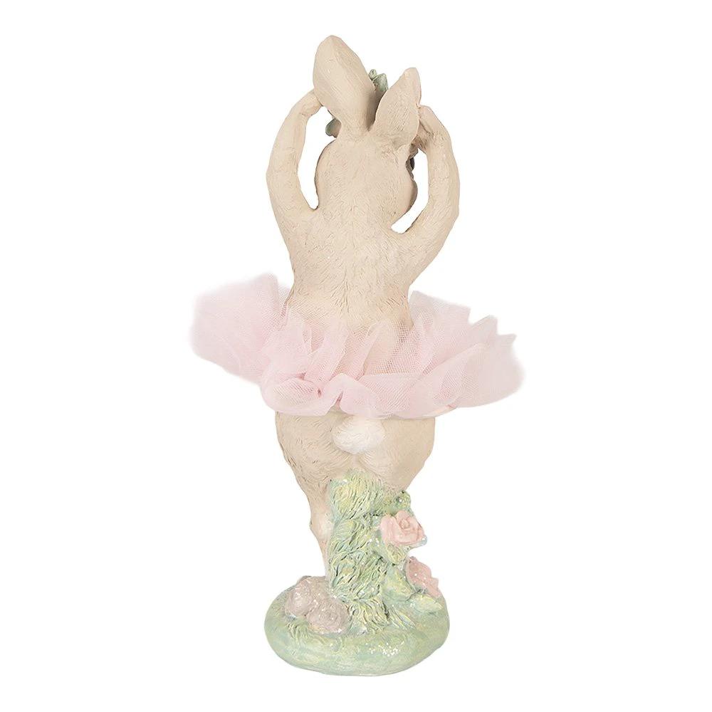 Decoration Statue Rabbit 10x9x27 cm Beige Plastic by Clayre & Eef.