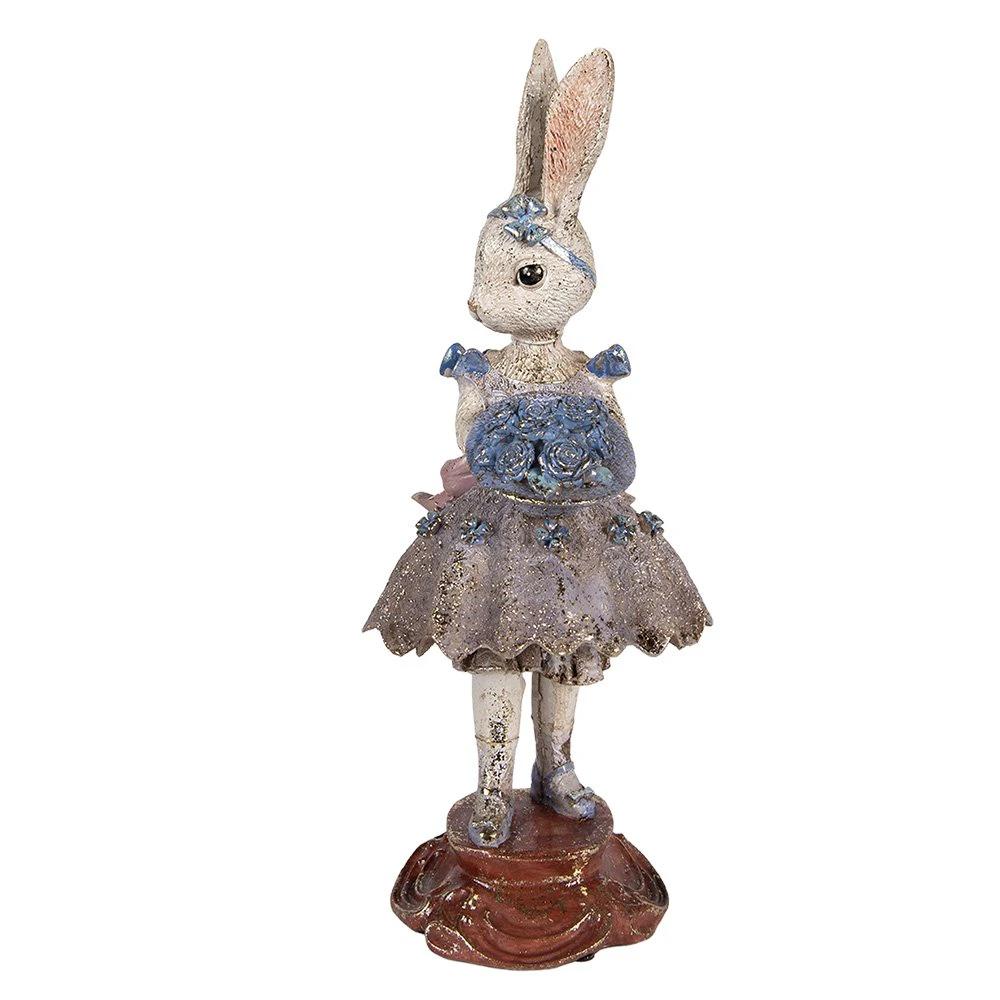 Decoration Statue Rabbit 15x14x35 cm Beige Plastic by Clayre & Eef.