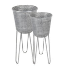 Dekorativer Pflanzenhalter (2) Ø 35x31/87 / Ø 31x27/76 cm von Clayre & Eef.
