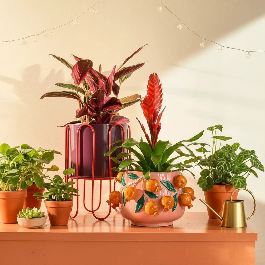 Flowerpot inside Dione Purple by Mica Decorations