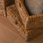 Trunk Basket | Laundry Basket with Lid KELANA made from Water Hyacinth (2 sizes) by Soeji