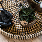 Hummingbird Home | Decorative bowl - Black woven tray Ø30cm by Kolibri Company