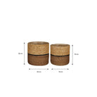 Plantenmanden set Damian Bruin by Mica Decorations