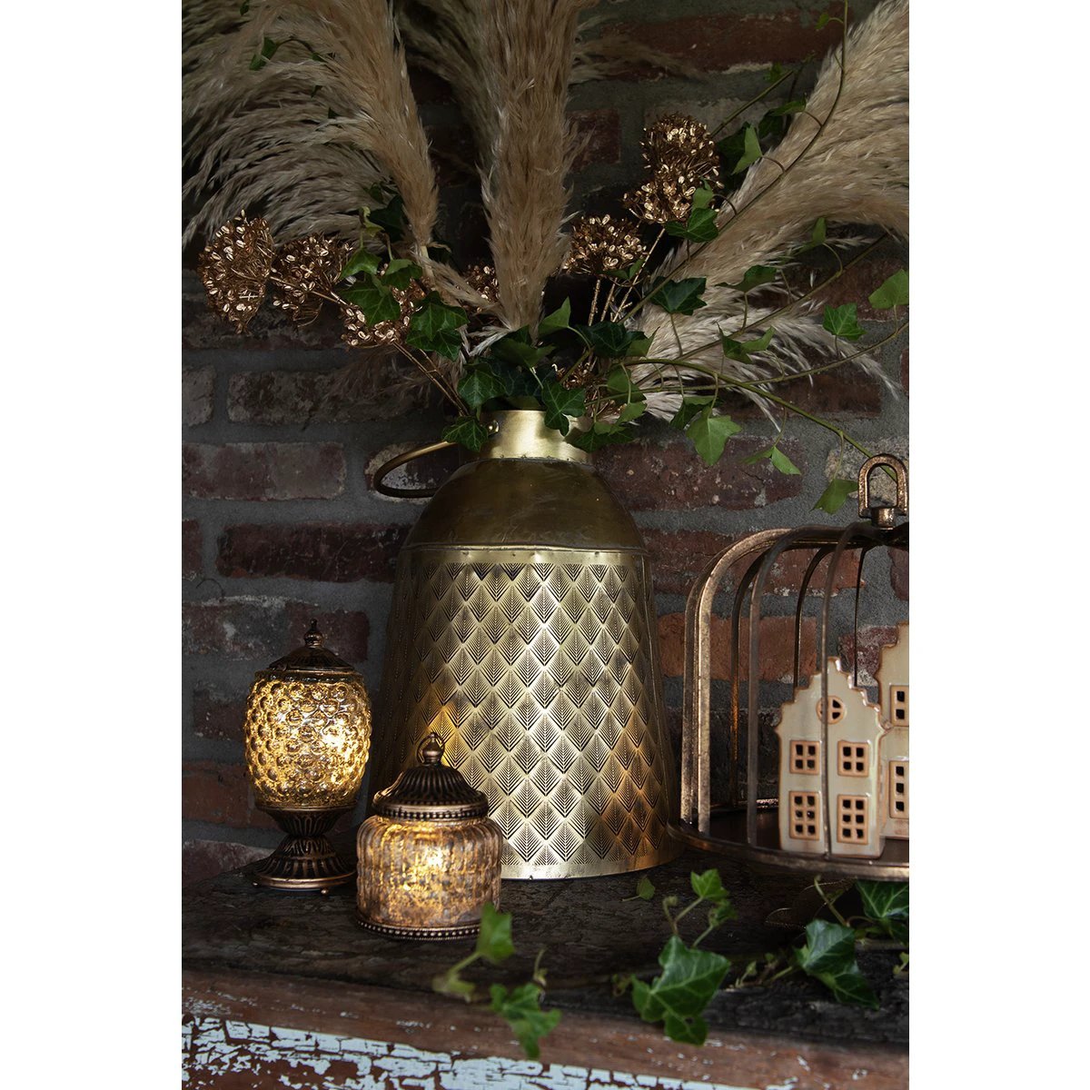 Decoration pot metal Ø 28x36 cm by Clayre & Eef.