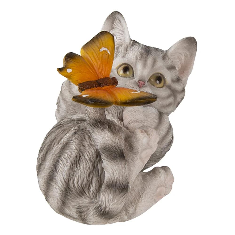 Decoration cat 14x8x11 cm by Clayre & Eef.