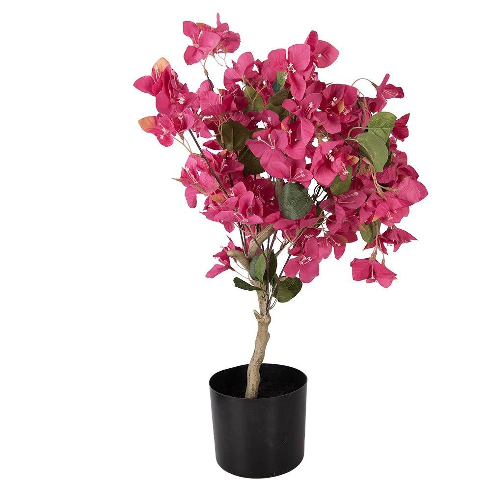 Artificial tree Bougainvillea 30x30x90 cm Pink Plastic by Clayre & Eef.