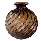 Vase Ø 19x21 cm Brown Glass by Clayre & Eef.
