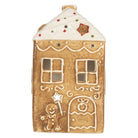 Tea light holder House 9x7x16 cm Brown Ceramic by Clayre & Eef.