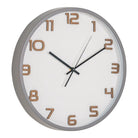 Greenwich Wall Clock - Grey, Glass, Plastic, Ø35cm by EMIRELLE