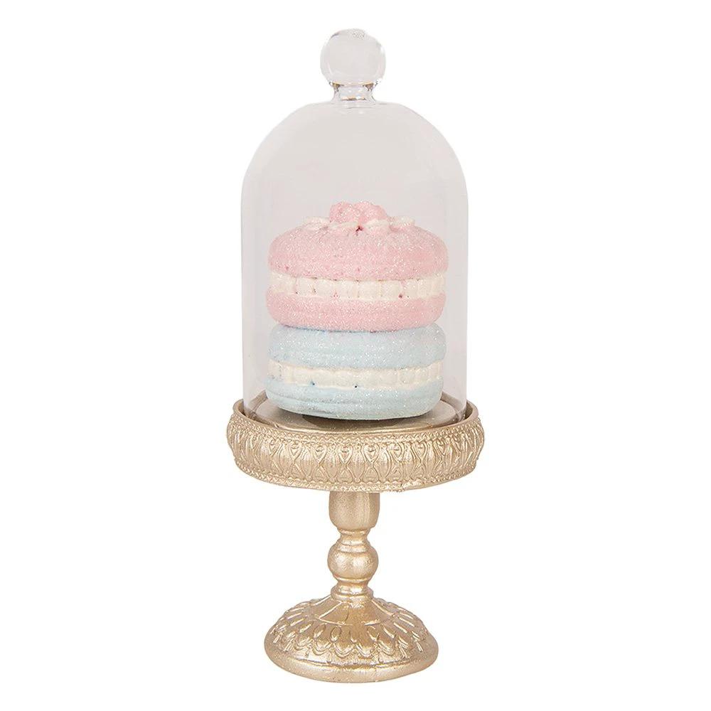 Decoration Image Macarons Ø 7x17 cm Gold-colored Plastic by Clayre & Eef.