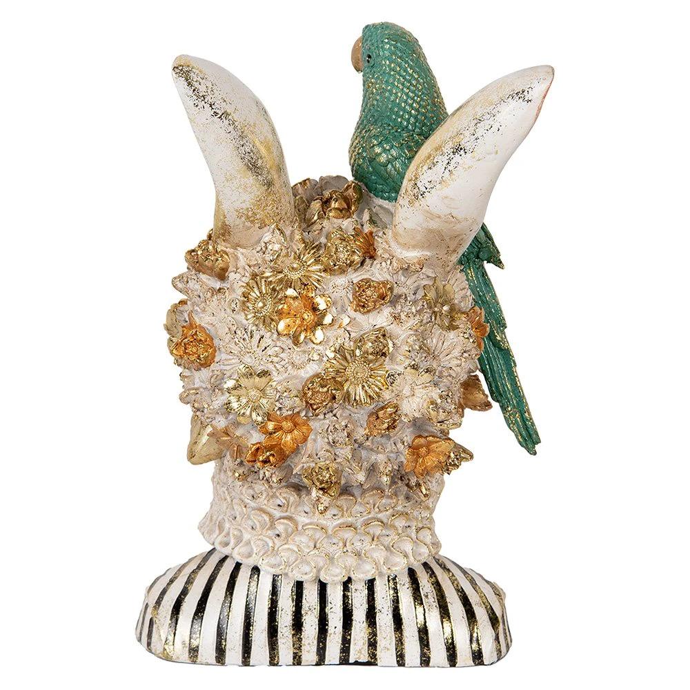Dekorationsbild Hase 23x21x35 cm beige Kunststoff von Clayre & Eef.