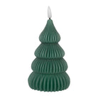 LED-Kerze Weihnachtsbaum Ø 8x17 cm grünes Wachs von Clayre & Eef.