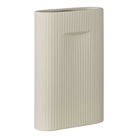 Vase - Vase in ceramic, grey, 16,5x6,5x26 cm by EMIRELLE