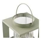 Lohals Lantern, glass/metal, green, 18x18x20,5 cm by EMIRELLE