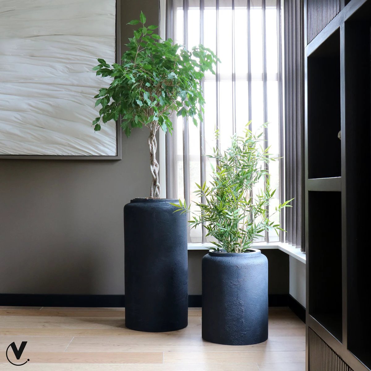 Plantenpot - Horsens rough black by Vase The World