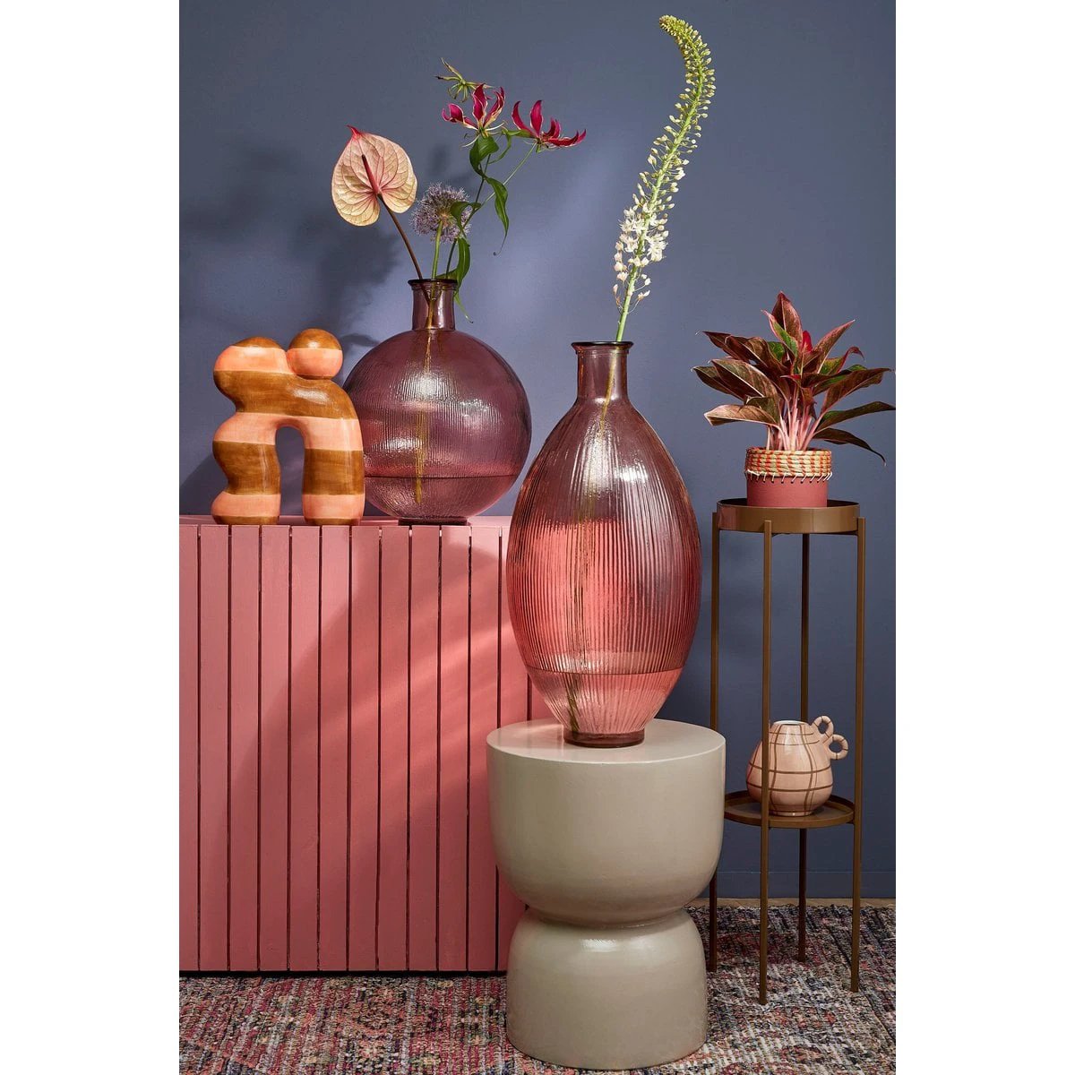 Decorative bottle of Firenza Light Pink by Mica Decorations