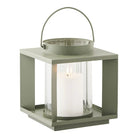 Lohals Lantern, glass/metal, green, 18x18x20,5 cm by EMIRELLE