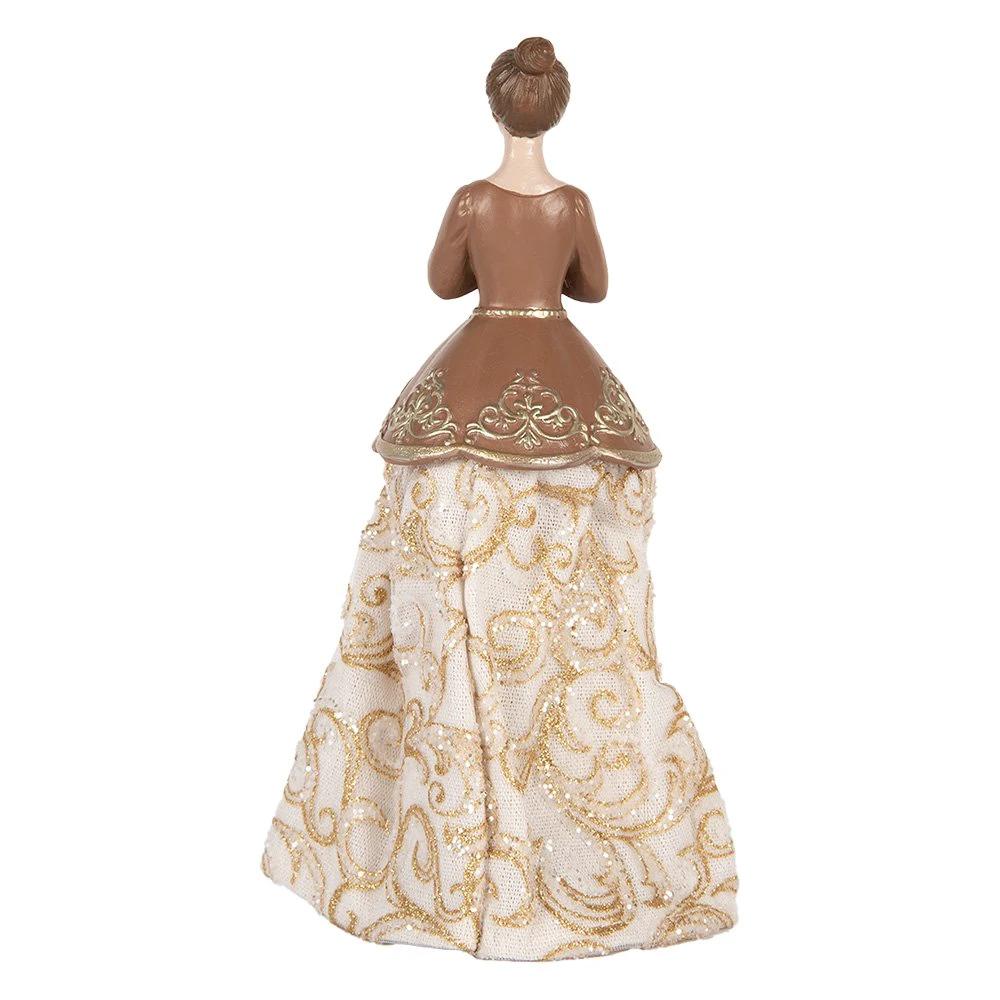 Decoration image woman 8x7x23 cm beige plastic by Clayre & Eef.