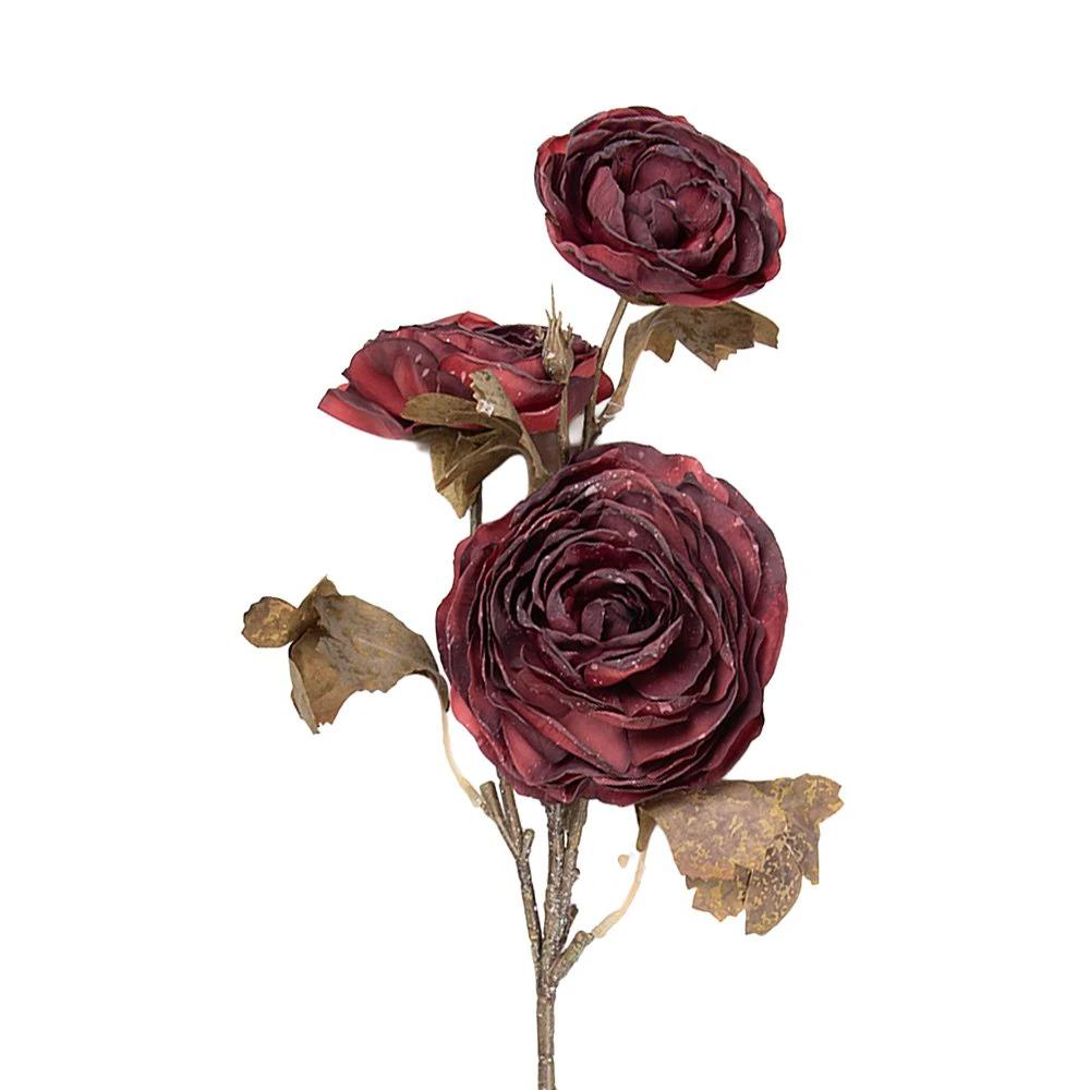 Artificial flower 70 cm red plastic by Clayre & Eef.
