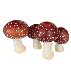 Candlestick Mushroom 17 cm Red White Polyresin Home Decoration by Clayre & Eef.