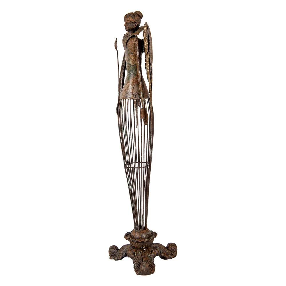 Decoration image angel 17x15x54 cm brown metal by Clayre & Eef.