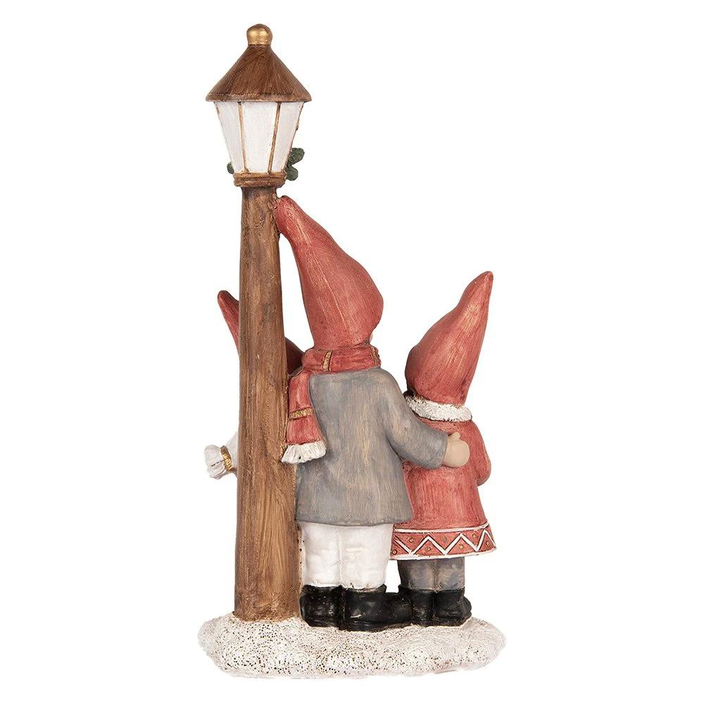 Christmas decoration image children 11x8x21 cm red plastic by Clayre & Eef.