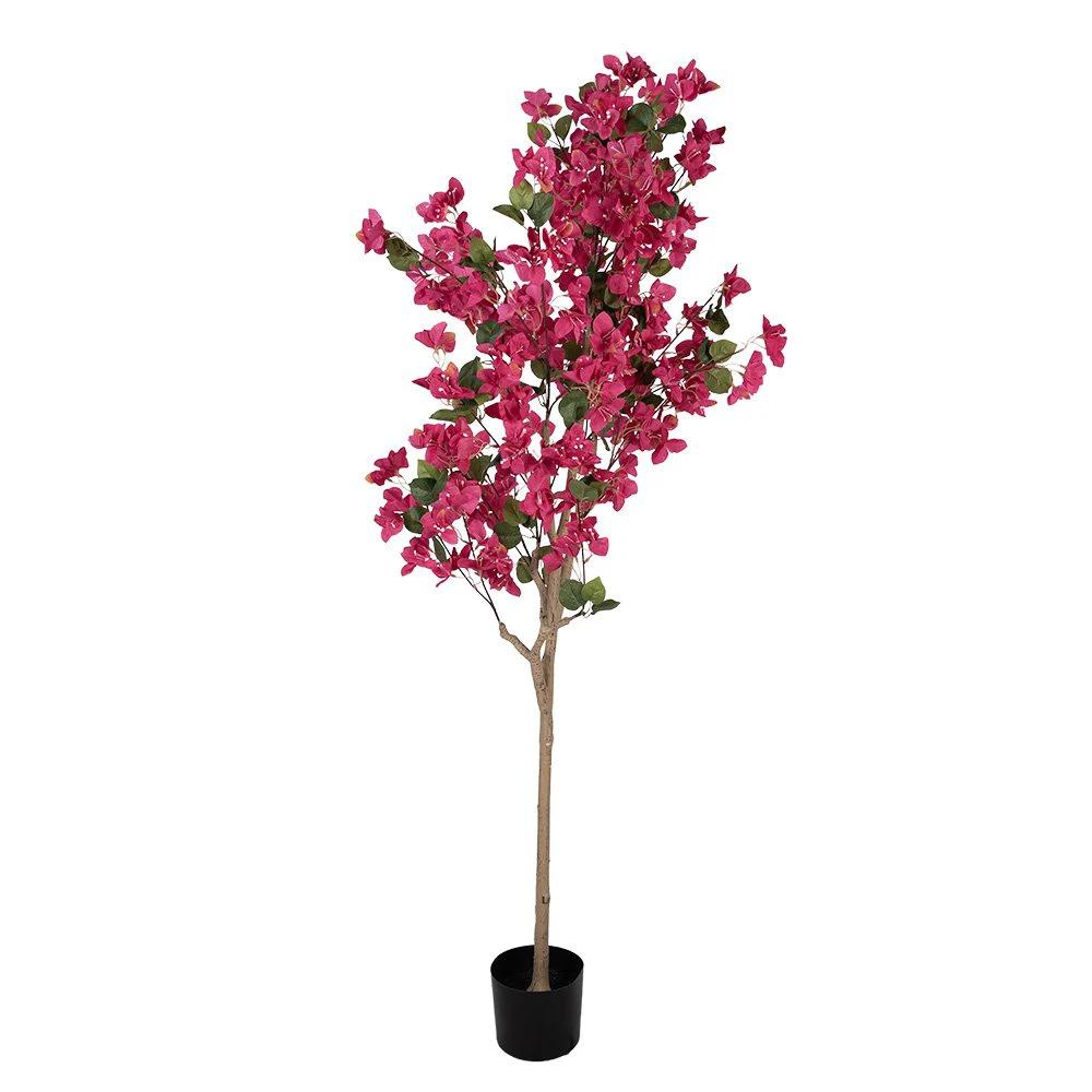 Artificial tree Bougainvillea 40x40x180 cm Pink Plastic by Clayre & Eef.