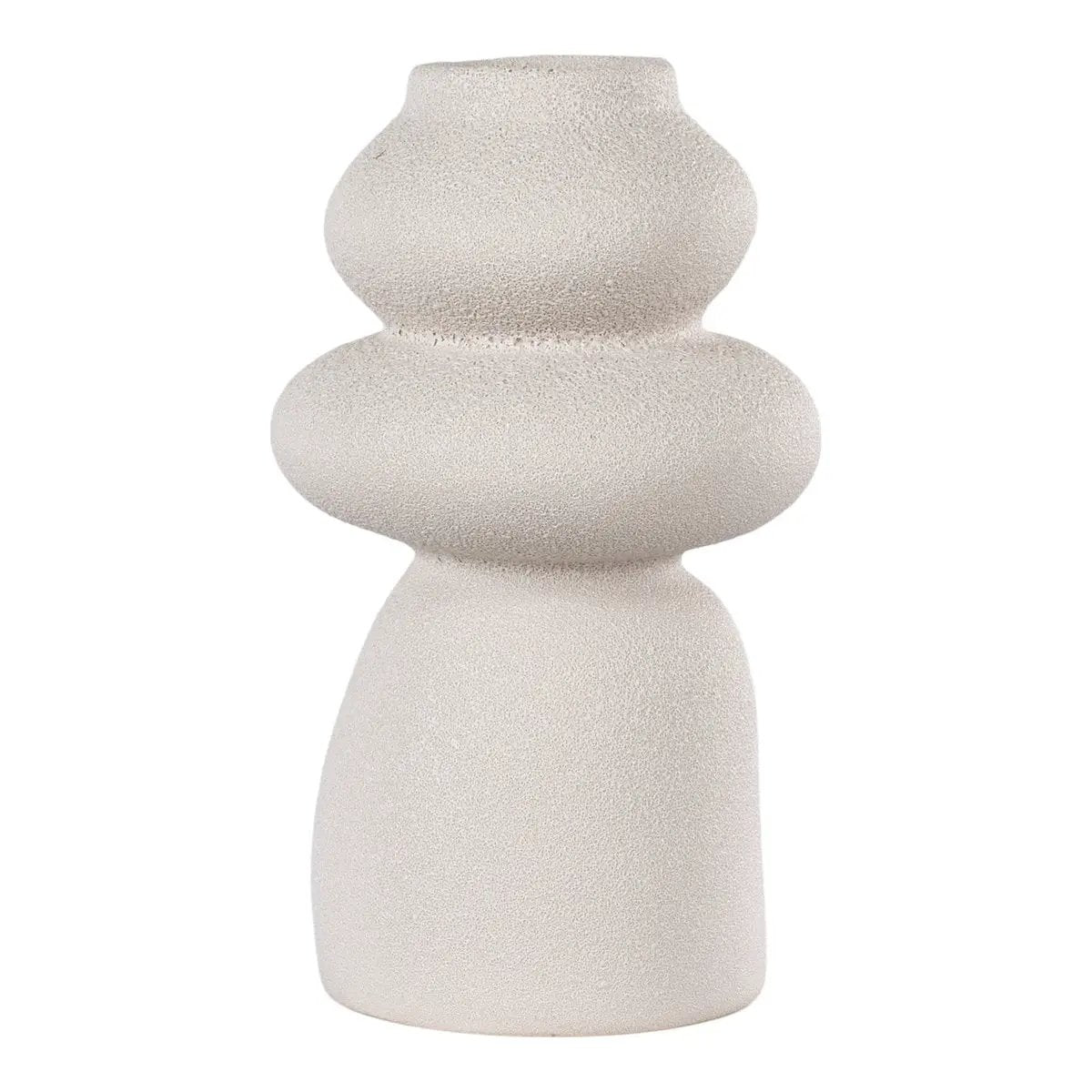 Vase - Beige, Stoneware, Ø14.5x26.5 cm by EMIRELLE