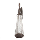 Decoratie Beeld Engel 28x19x75 cm Bruin Metaal by Clayre & Eef.