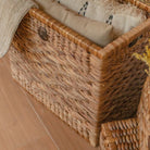 Trunk Basket | Laundry Basket with Lid KELANA made from Water Hyacinth (2 sizes) by Soeji