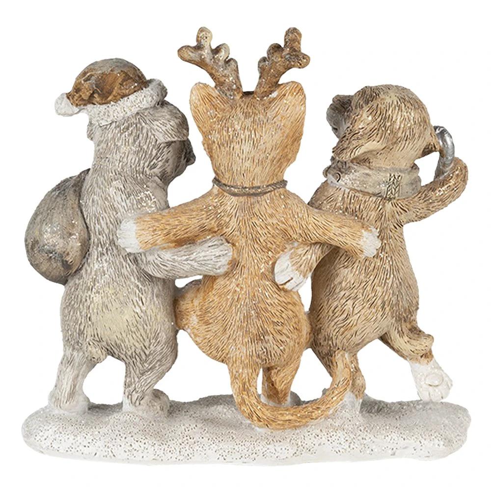 Decoration dogs and cat 13x5x12 cm by Clayre & Eef.