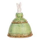 Jewelry box beige green, plastic 18x15x24 cm by Clayre & Eef.