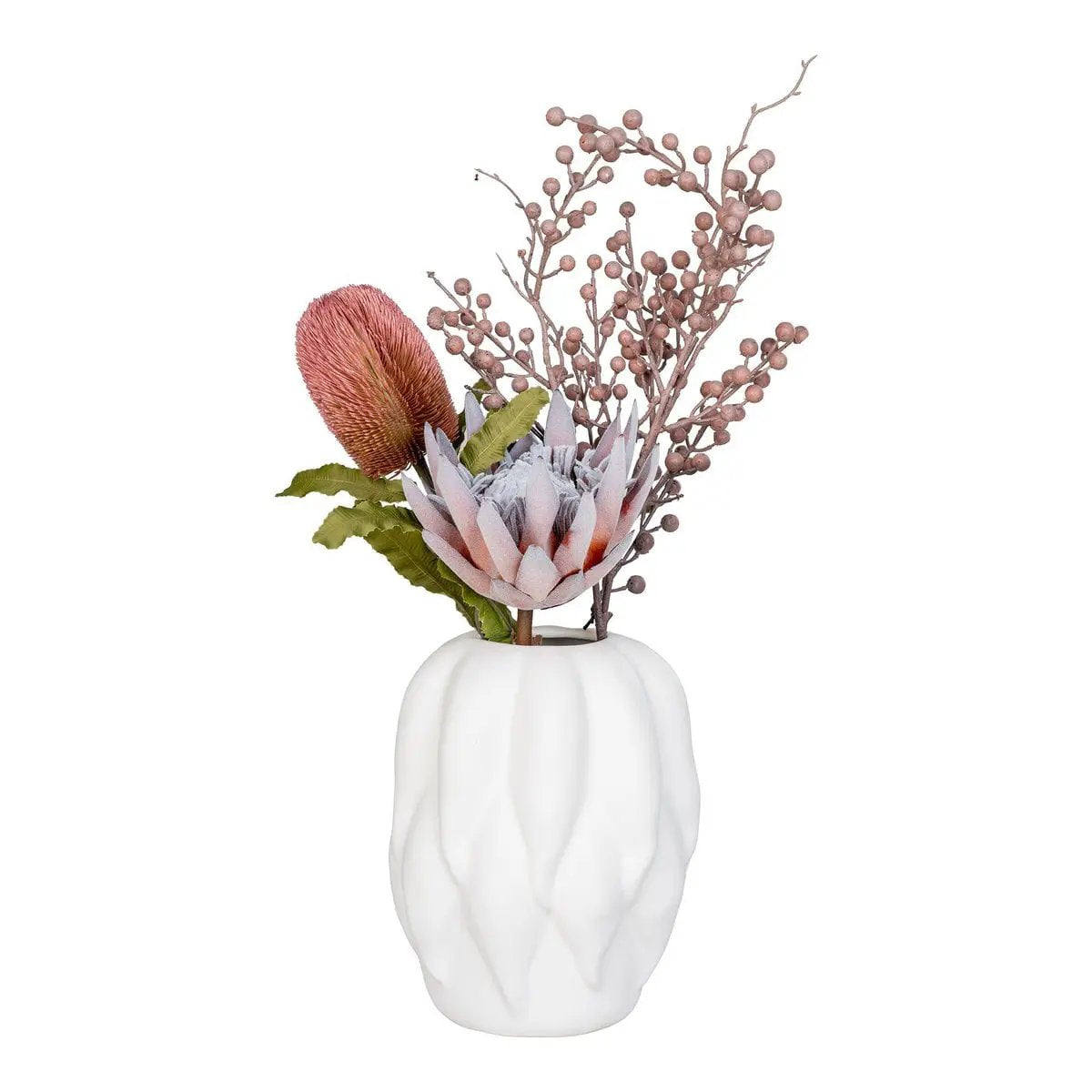 Vase - Vase, ceramic, beige, 19,5x19,5x26 cm by EMIRELLE